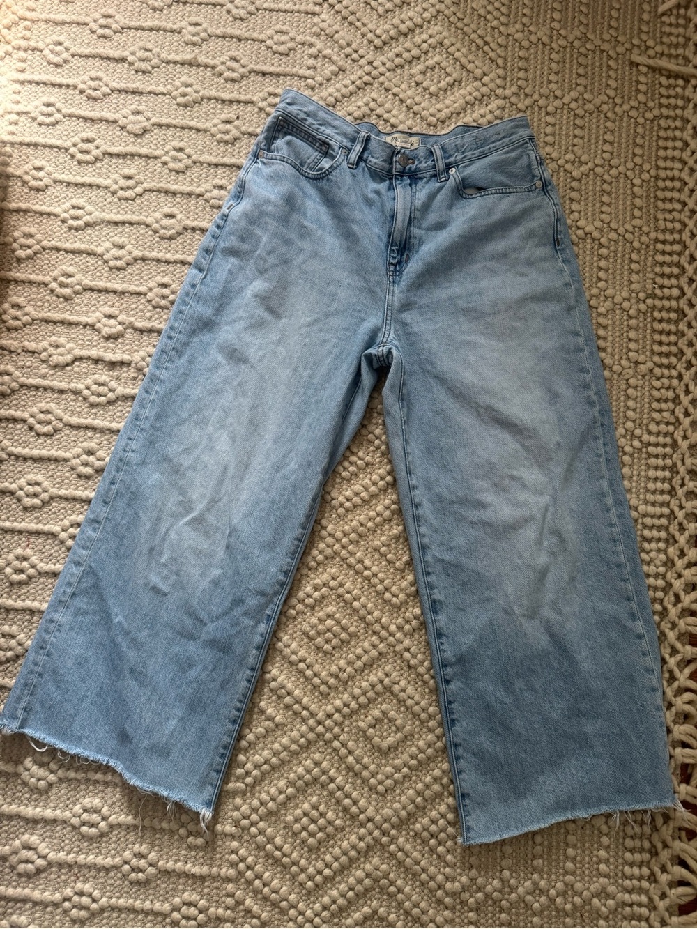 Madewell Light Blue Wide-Leg Denim Jeans